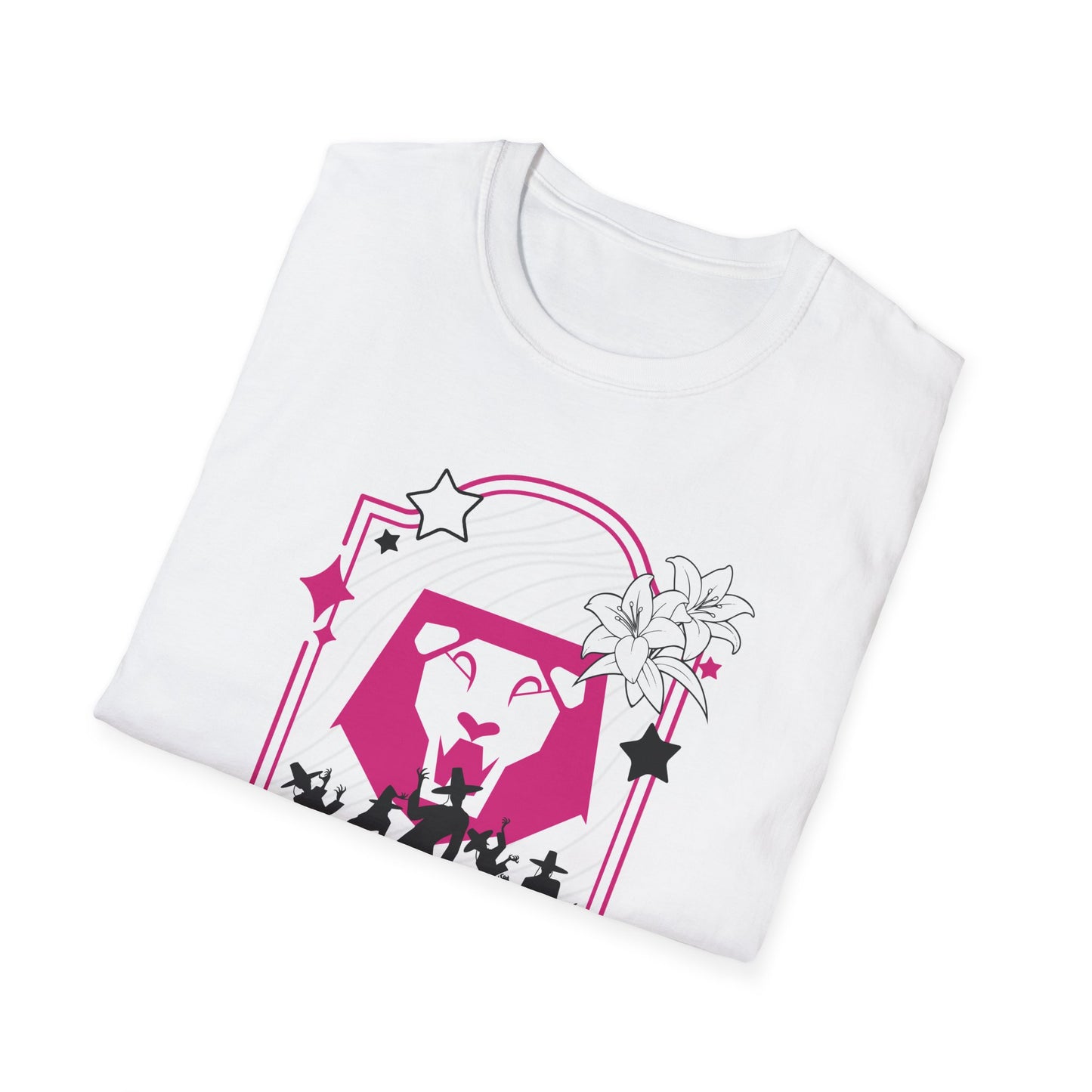 KPOP-inspired Saja Boys tarot card t-shirt featuring the Saja Boys as The Idol. Perfect for fans of KPOP, tarot, and unique fashion.