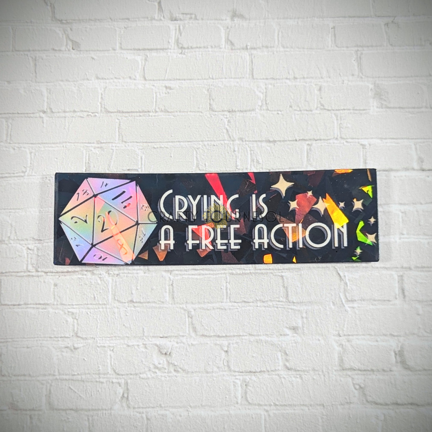 Crying Is A Free Action D&D Vinyl Sticker