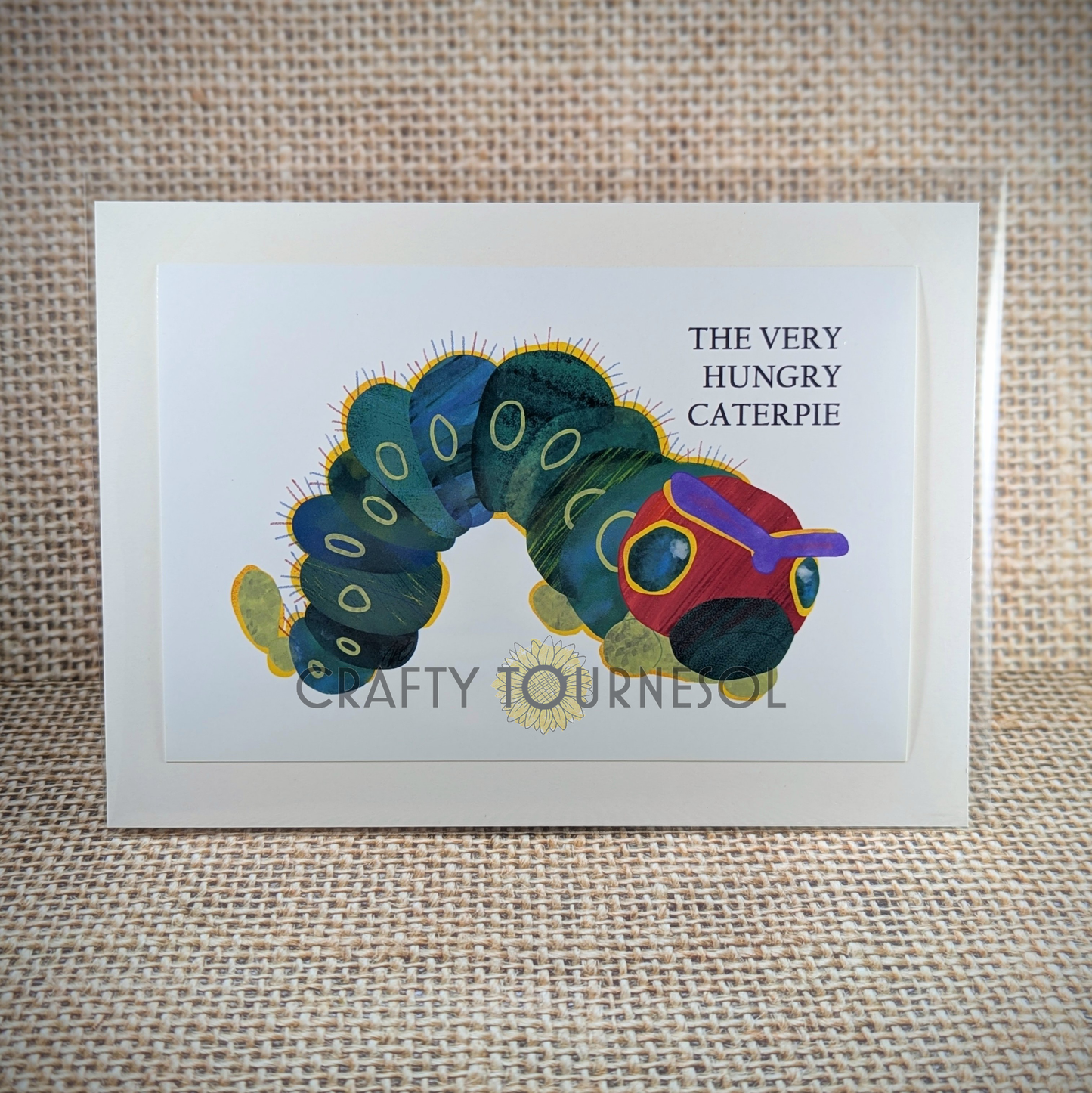 4x6 fanart print inspired by Pokemon and classic children's storybooks. Featured is The Very Hungry Caterpie, a nostalgic mashup of Caterpie and The Very Hungry Caterpillar.