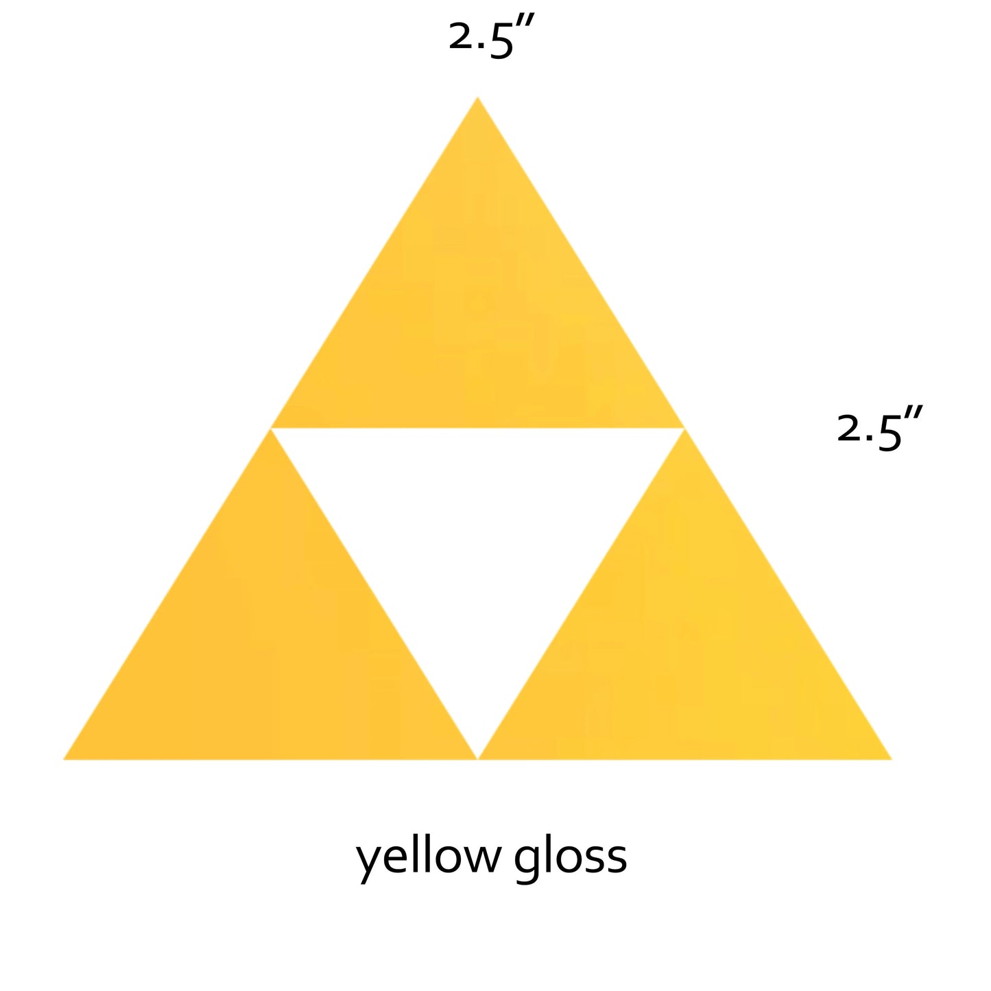 A sleek Legend of Zelda Triforce vinyl sticker, perfect for fans of the series. Available in multiple colors, it’s great for decorating laptops, notebooks, or water bottles.