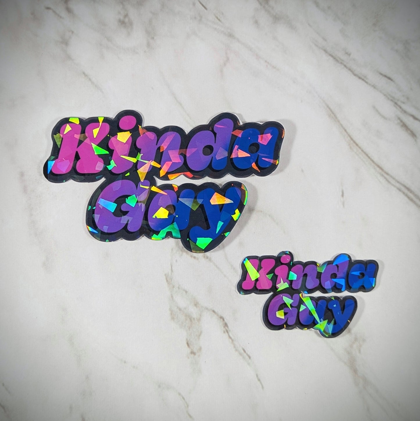 Hella Gay as Fuck, Kinda Gay-ish Pride Vinyl Stickers