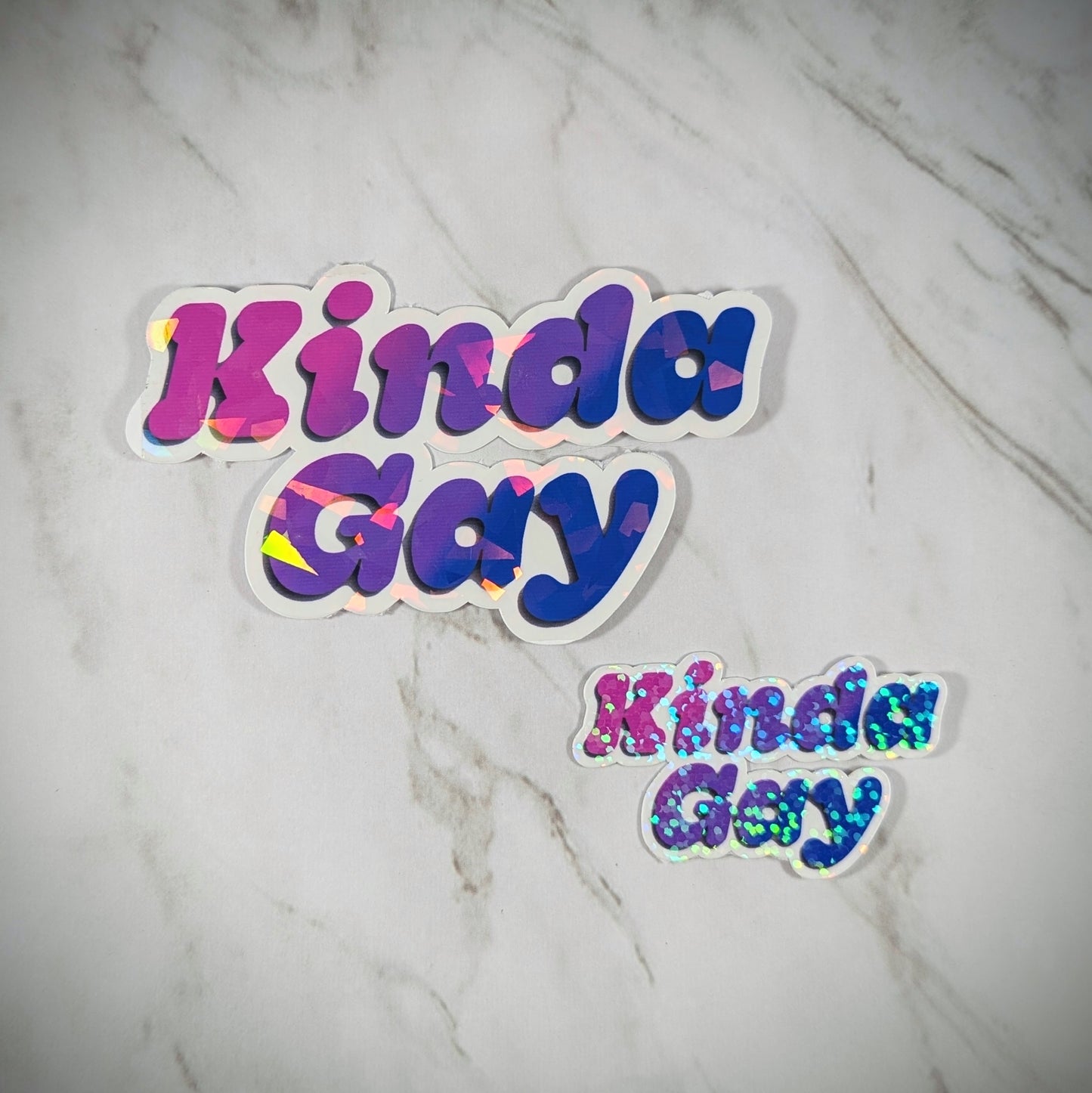 Hella Gay as Fuck, Kinda Gay-ish Pride Vinyl Stickers