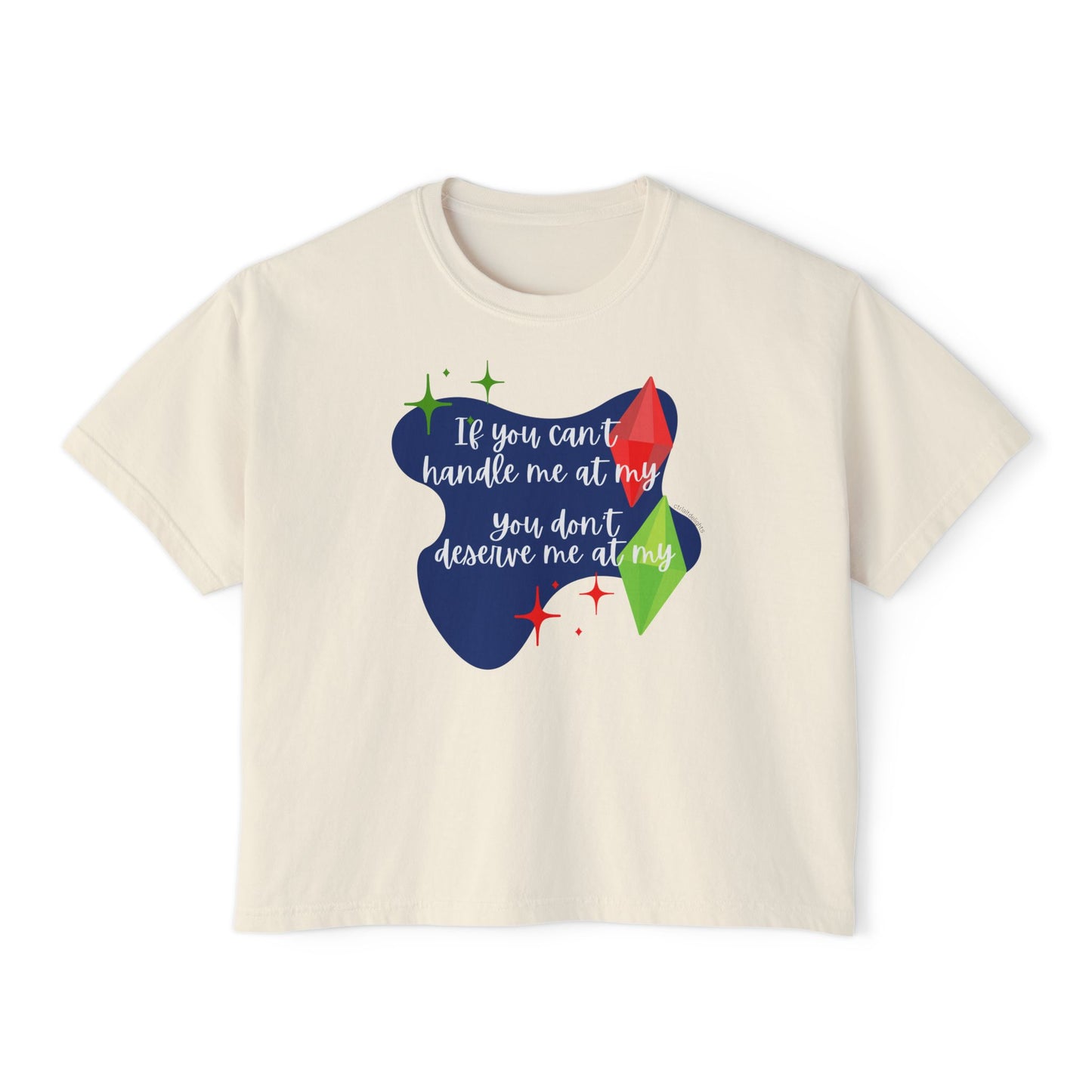 Funny Sims Plumbob Crop Tee