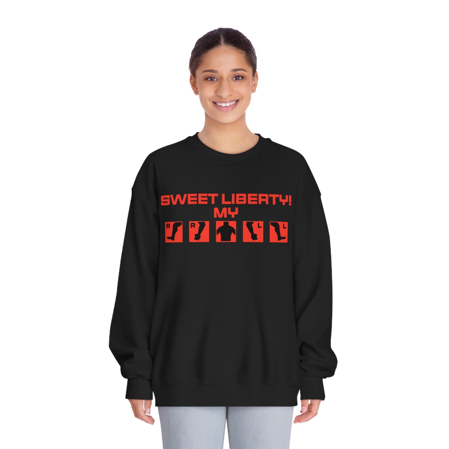 Helldivers 2 "Sweet Liberty!" Injury Unisex Crewneck Sweatshirt