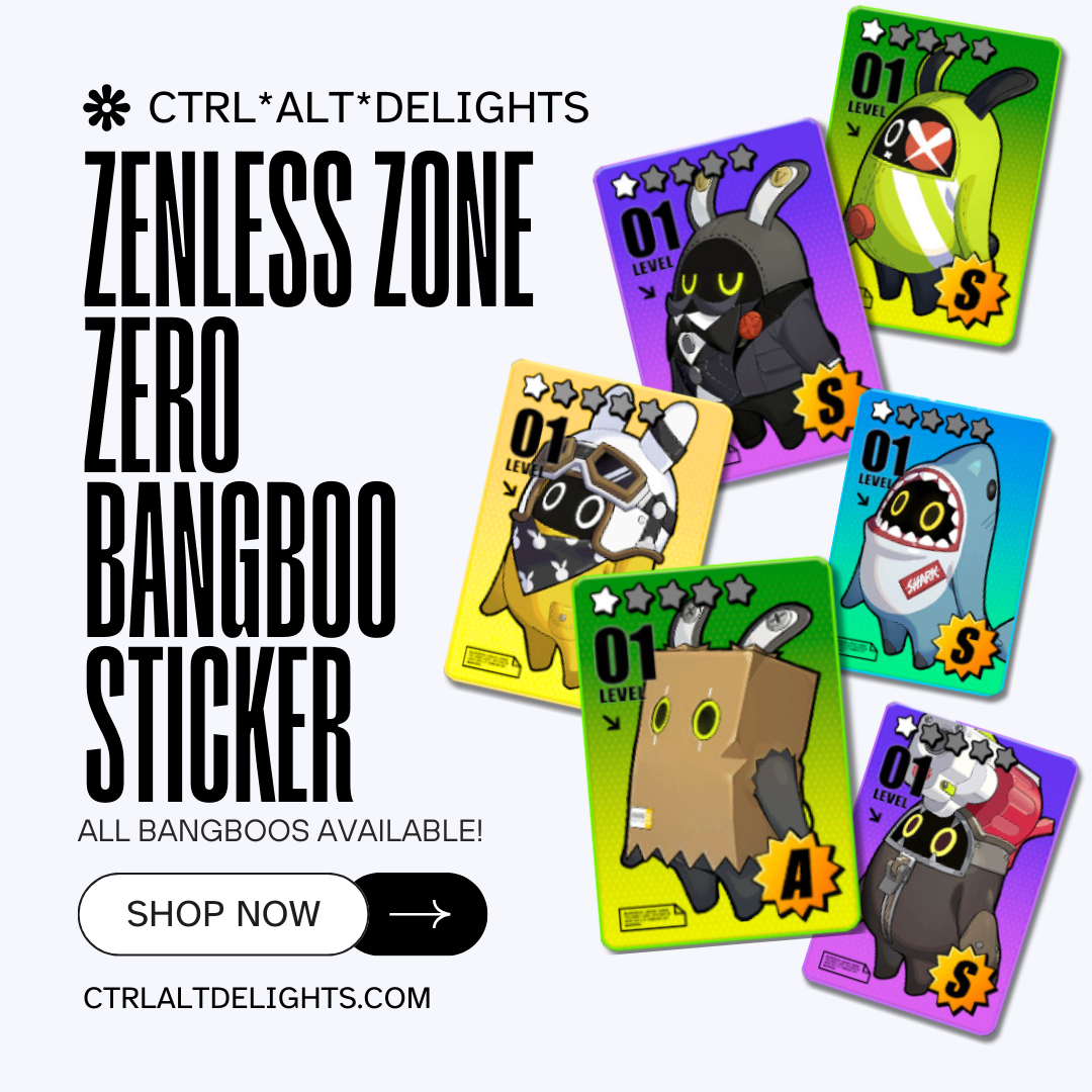 These Zenless Zone Zero Bangboo stickerd features adorable characters from the popular game. Made with holographic material, these stickers are perfect for fans of gaming and anime. Collect them all!