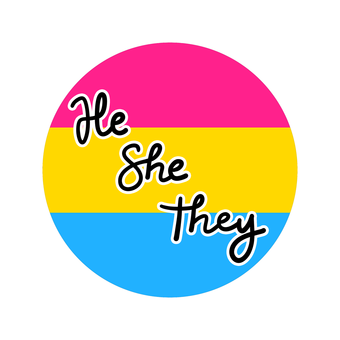 LGBTQIA+ Pronoun Pride Flag Holographic Vinyl Stickers