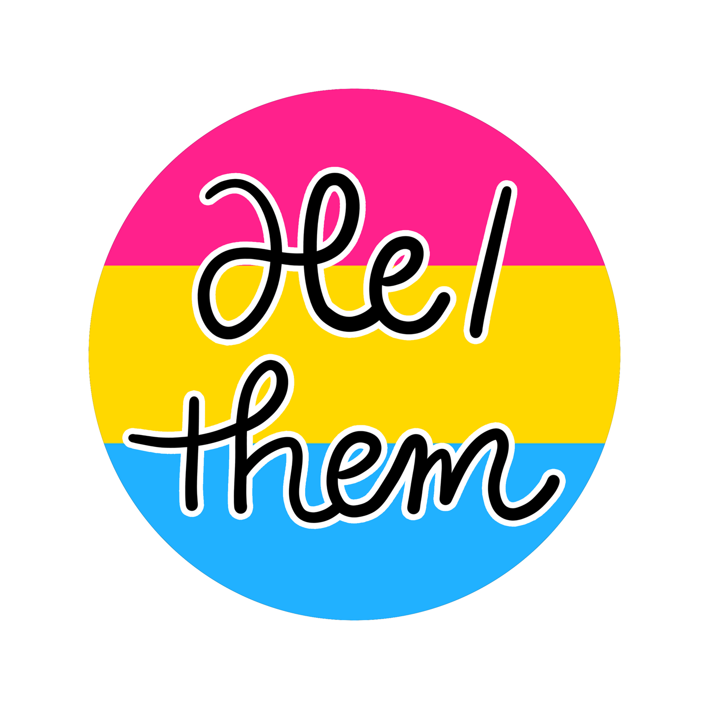 LGBTQIA+ Pronoun Pride Flag Holographic Vinyl Stickers