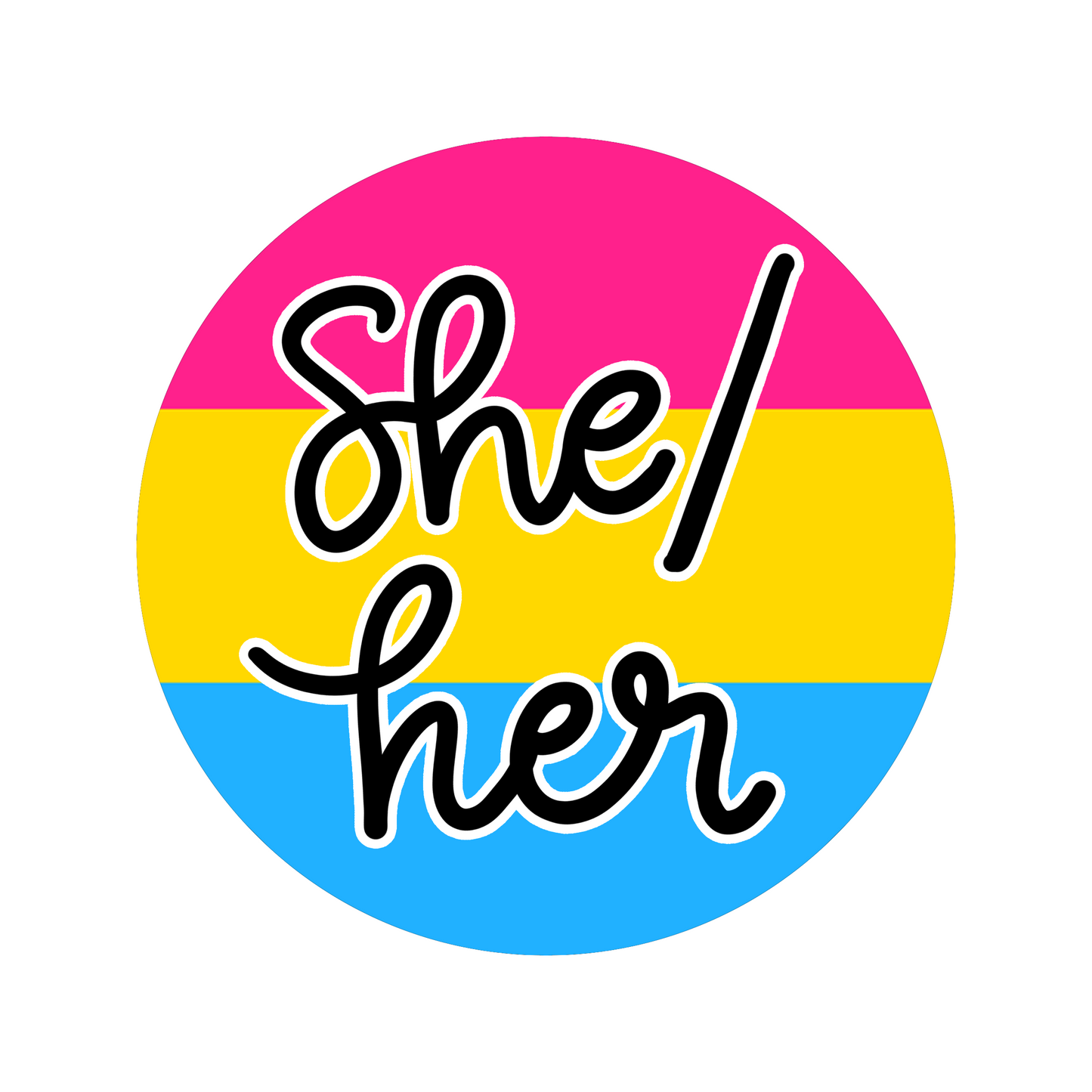 LGBTQIA+ Pronoun Pride Flag Holographic Vinyl Stickers