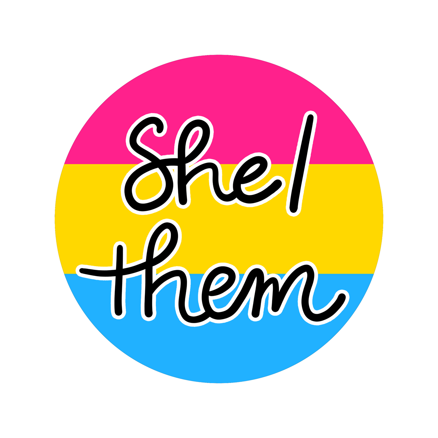 LGBTQIA+ Pronoun Pride Flag Holographic Vinyl Stickers