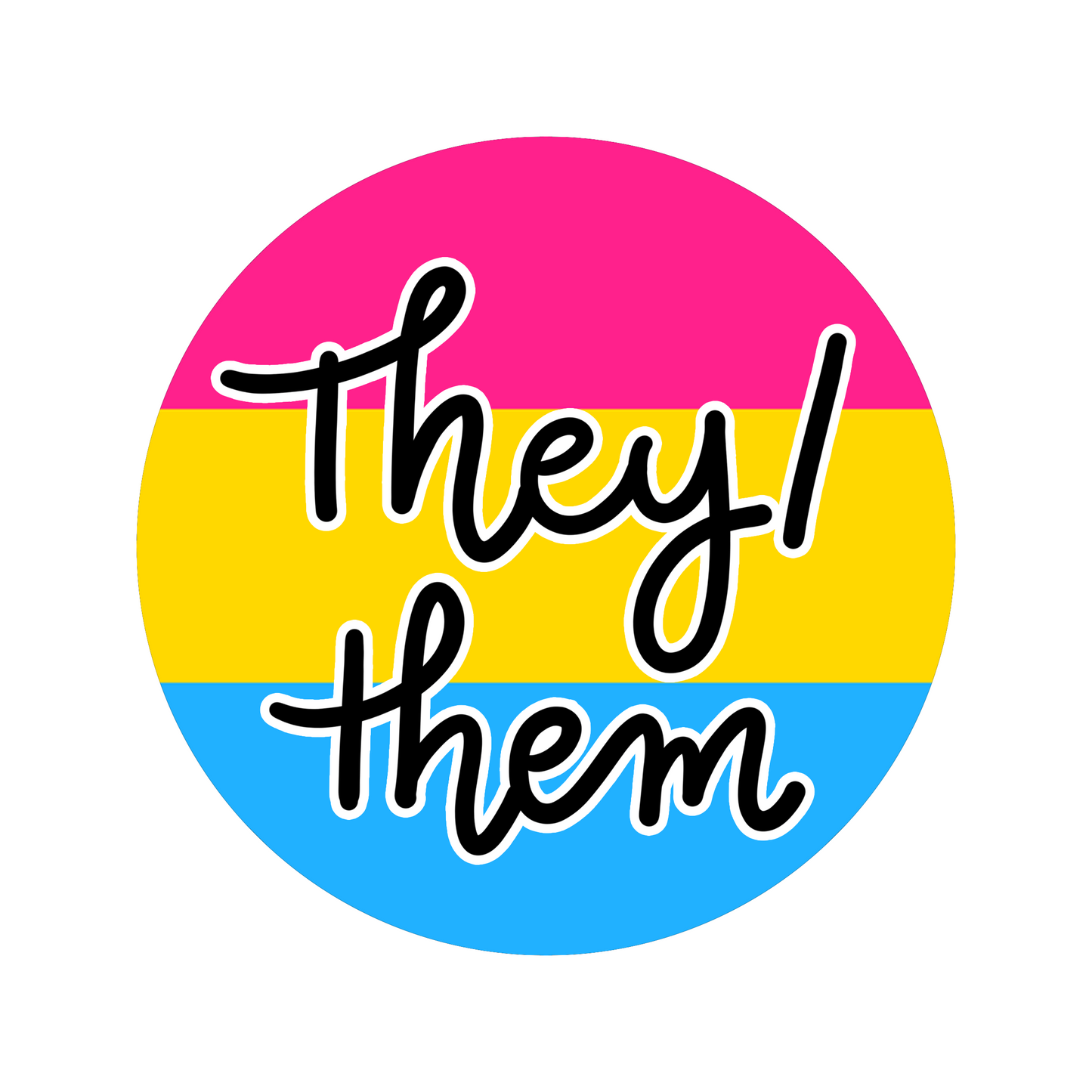LGBTQIA+ Pronoun Pride Flag Holographic Vinyl Stickers